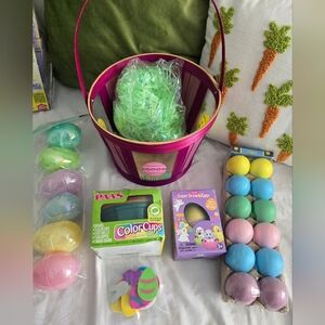 Easter Basket Pink Eggs Set